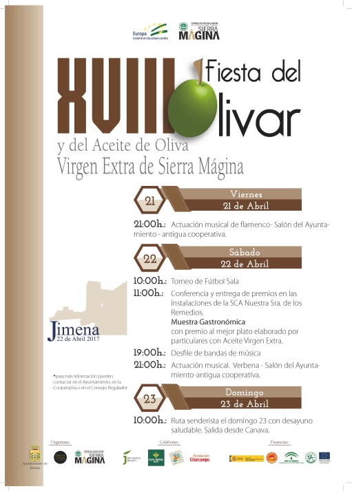 cartel fiesta del olivar jimena 2017
