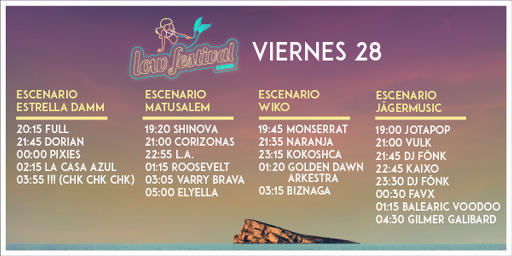  Pixies, !!! (Chk Chk Chk) y La Casa Azul, protagonistas de la primera jornada de Low Festival 2017 