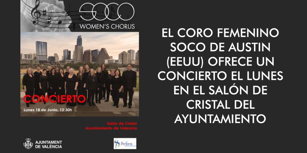  EL CORO FEMENINO SOCO DE AUSTIN (EEUU) OFRECE UN CONCIERTO EL LUNES EN EL SALÓN DE CRISTAL DEL AYUNTAMIENTO