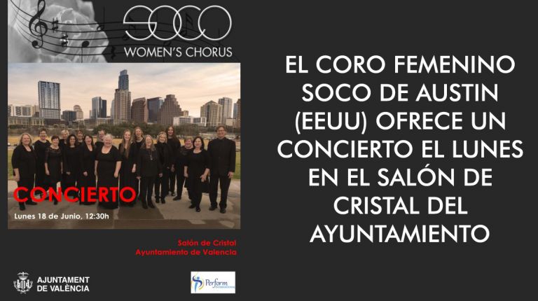 EL CORO FEMENINO SOCO DE AUSTIN (EEUU) OFRECE UN CONCIERTO EL LUNES EN EL SALÓN DE CRISTAL DEL AYUNTAMIENTO