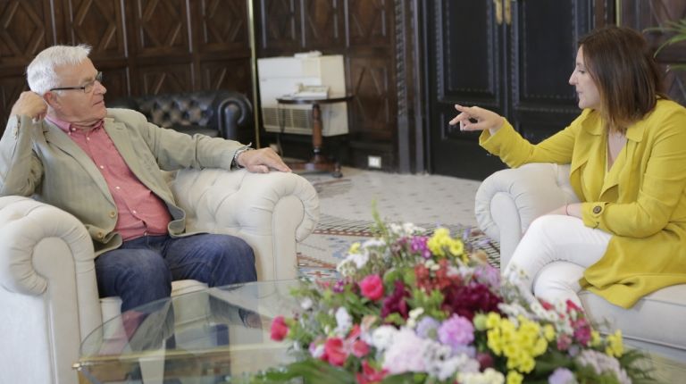 Encuentro entre Joan Ribó y María José Catalá después de las elecciones del domingo