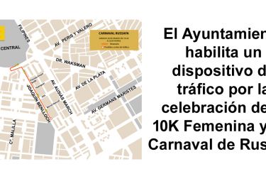 El Ayuntamiento habilita un dispositivo de tráfico por la celebración de la 10K Femenina y del Carnaval de Russafa