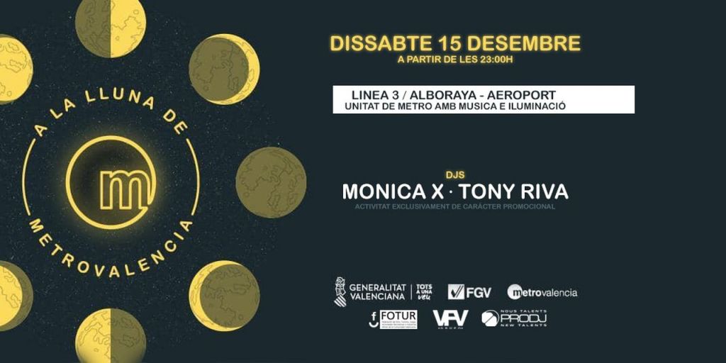  LA DJ INTERNACIONAL MÓNICA X Y TONY RIVA PONDRÁN MARCHA AL METRO NOCTURNO