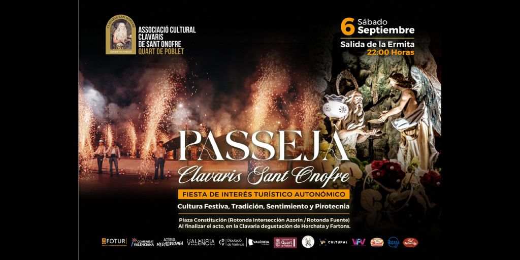 La Passejà de los Clavarios de Sant Onofre se celebrará el sábado 6 de septiembre 