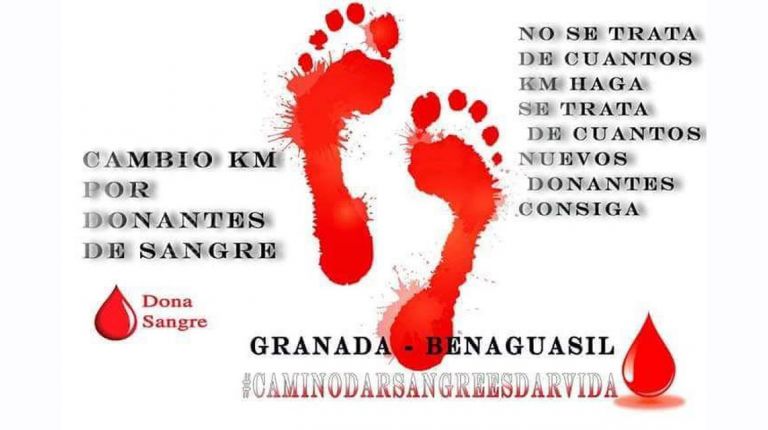 El recorrido solidario por la donación de sangre emprendido por un vecino de Benaguacil este domingo finaliza en Buñol el próximo sábado 25 de agosto