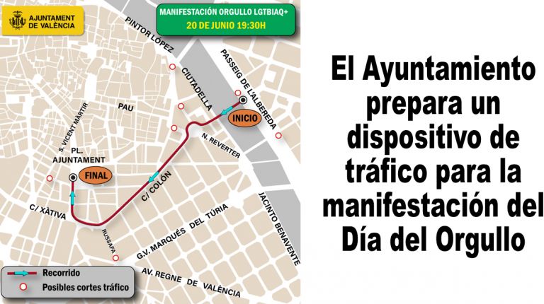 El Ayuntamiento prepara un dispositivo de tráfico para la manifestación del Día del Orgullo 