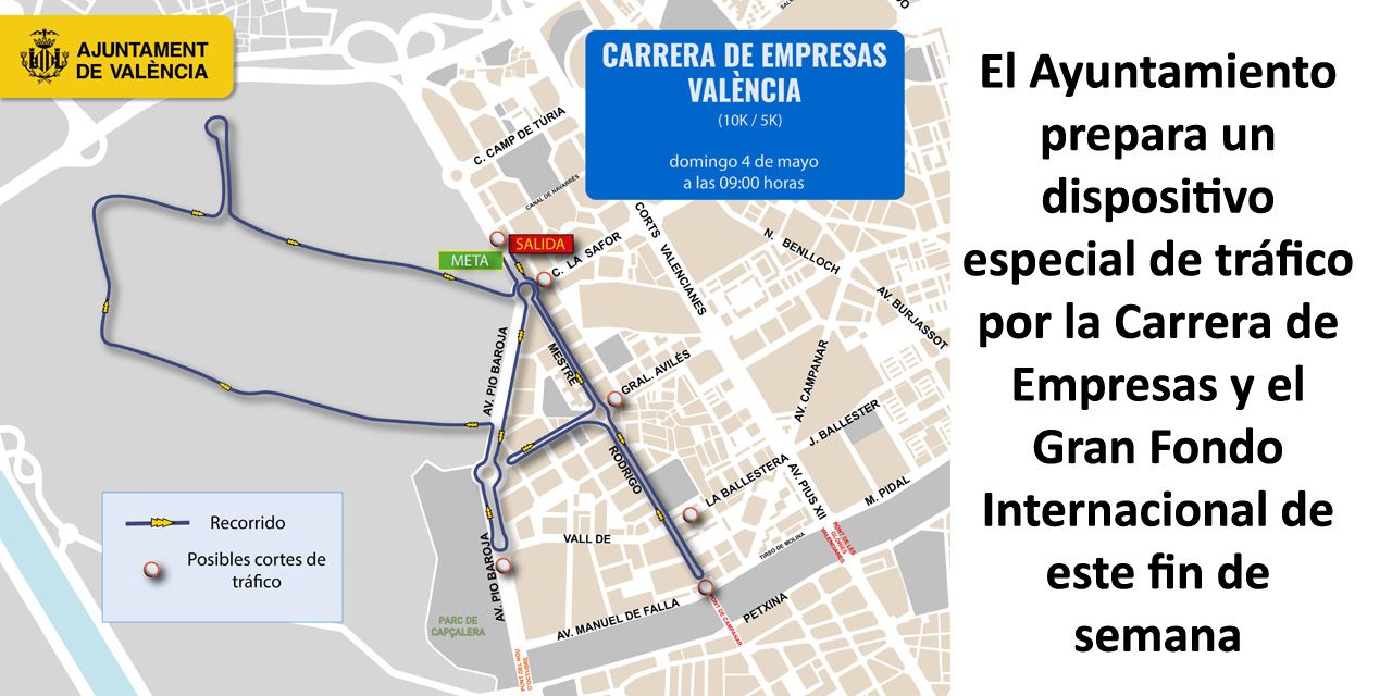  El Ayuntamiento prepara un dispositivo especial de tráfico por la Carrera de Empresas y el Gran Fondo Internacional de este fin de semana