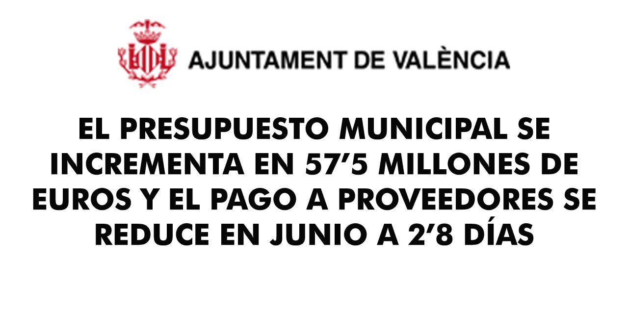  EL PRESUPUESTO MUNICIPAL SE INCREMENTA EN 57’5 MILLONES DE EUROS 