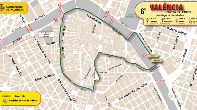 València Contra el Cáncer recorrerá el centro de la ciudad el próximo domingo