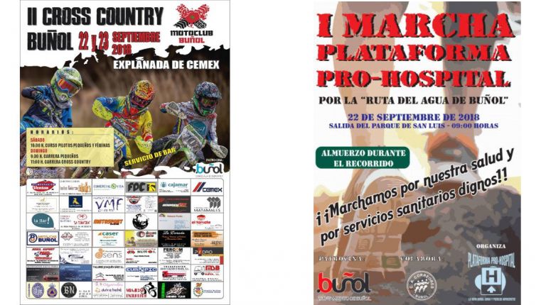 El deporte vuelve a ser protagonista en Buñol con la I Marcha Plataforma Pro-Hospital y el II Cross Country el próximo fin de semana