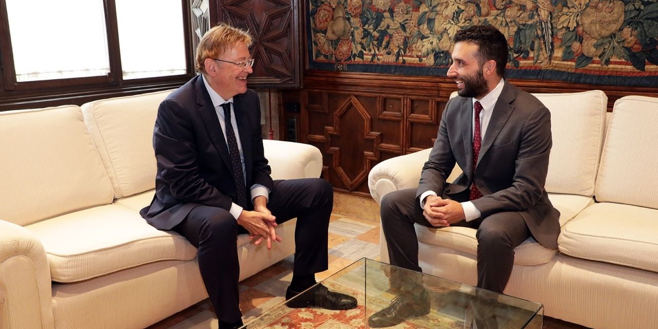  Ximo Puig recibe al alcalde de Sagunto, Darío Moreno