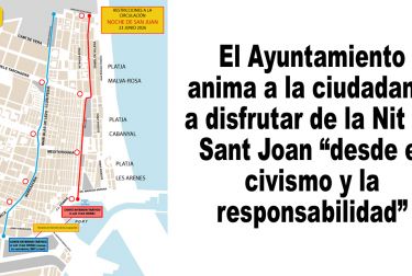 El Ayuntamiento anima a la ciudadanía a disfrutar de la Nit de Sant Joan “desde el civismo y la responsabilidad”