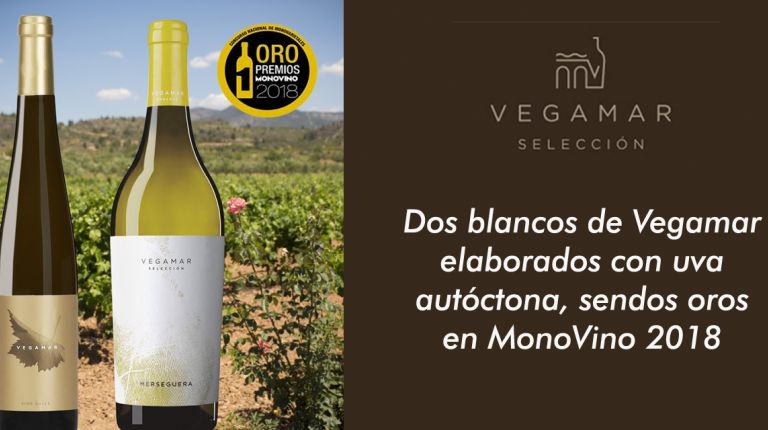 Dos blancos de Vegamar elaborados con uva autóctona, sendos oros en MonoVino 2018