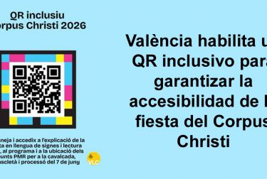 València habilita un QR inclusivo para garantizar la accesibilidad de la fiesta del Corpus Christi 