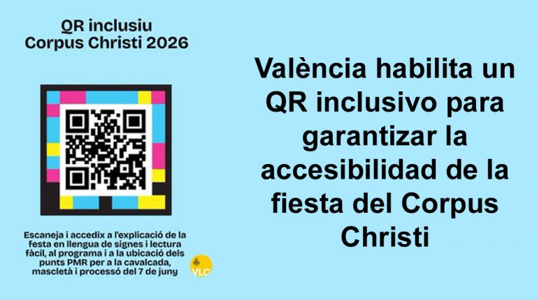València habilita un QR inclusivo para garantizar la accesibilidad de la fiesta del Corpus Christi 