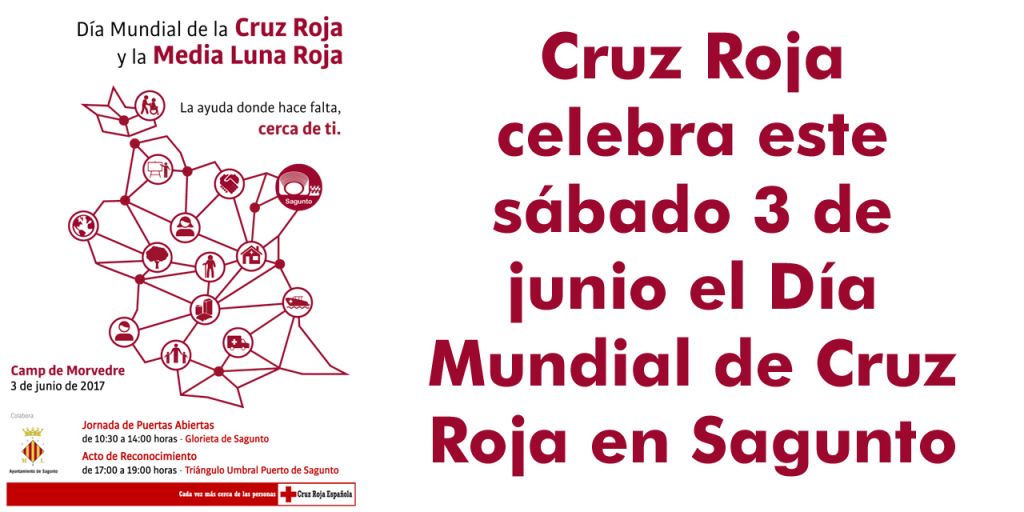  Cruz Roja celebra este sábado 3 de junio el Día Mundial de Cruz Roja en Sagunto