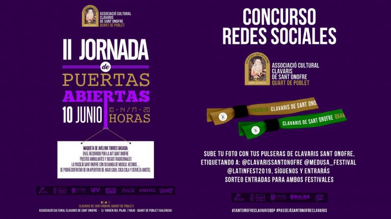 La Associació Cultural Clavaris de Sant Onofre de Quart de Poblet celebrará una jornada de puertas abiertas el 10 de junio