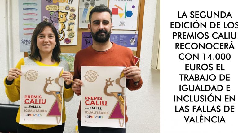 LA SEGUNDA EDICIÓN DE LOS PREMIOS CALIU RECONOCERÁ CON 14.000 EUROS EL TRABAJO DE IGUALDAD E INCLUSIÓN EN LAS FALLAS DE VALÈNCIA