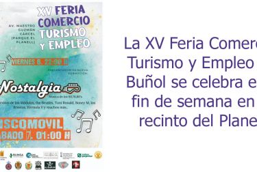 Todo a punto para la XV Feria de Comercio, Turismo y Empleo de Buñol en el recinto del Planell este fin de semana