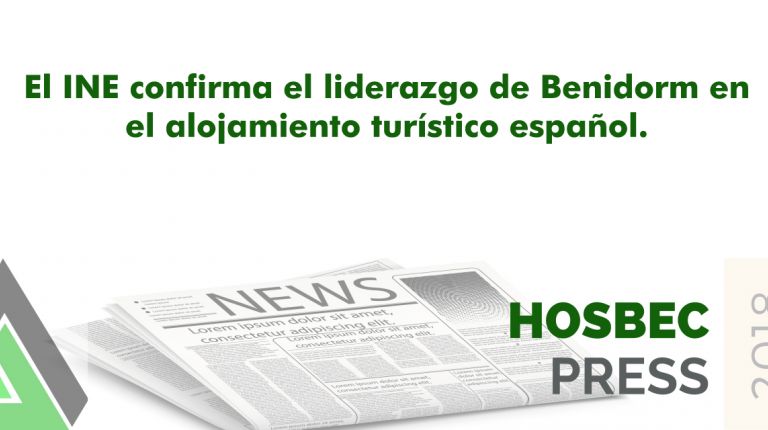 El INE confirma el liderazgo de Benidorm en el alojamiento turístico español.