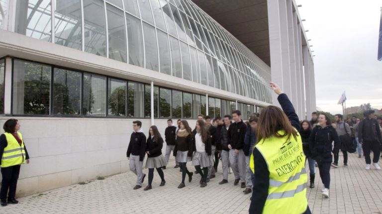 EL PALAU DE LA MÚSICA REALIZA EL PRIMER SIMULACRO DE INCENDIO CON PÚBLICO