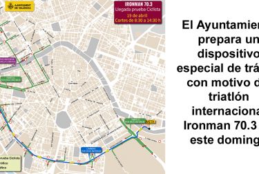 El Ayuntamiento prepara un dispositivo especial de tráfico con motivo del triatlón internacional Ironman 70.3 de este domingo