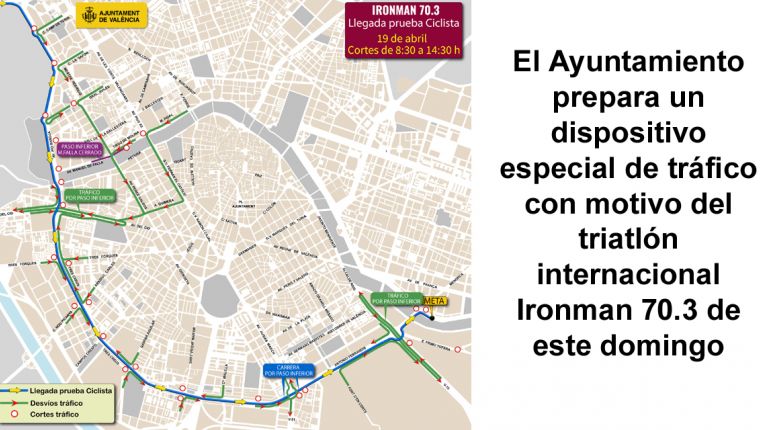 El Ayuntamiento prepara un dispositivo especial de tráfico con motivo del triatlón internacional Ironman 70.3 de este domingo