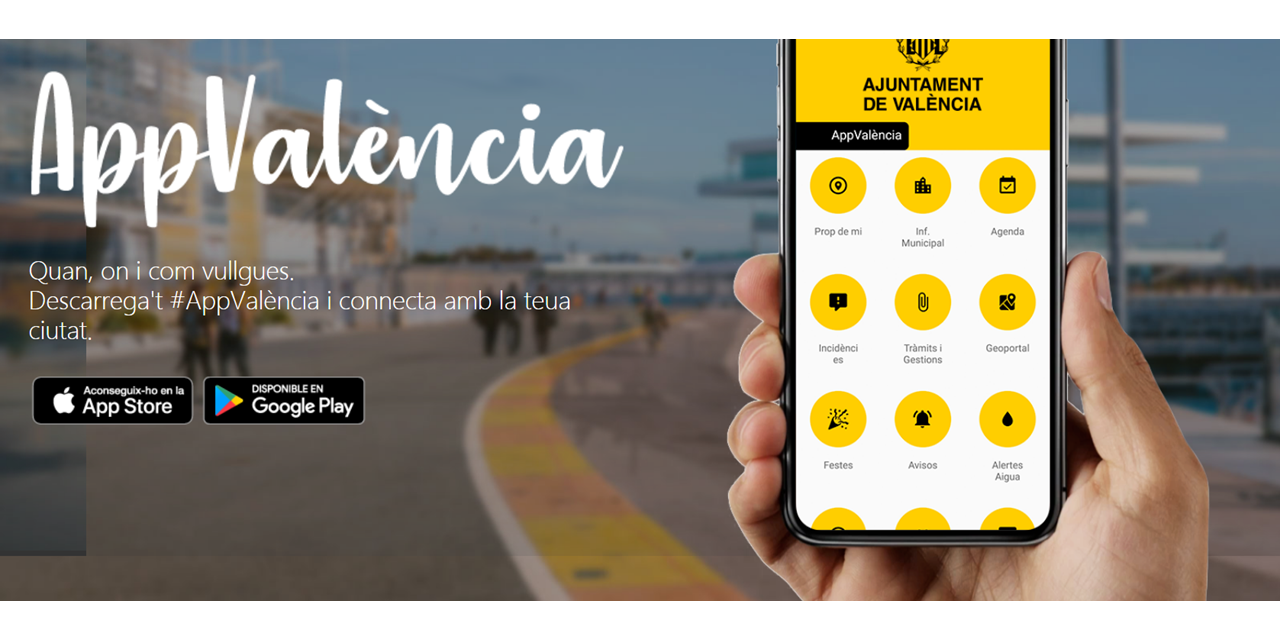  El Ayuntamiento potencia el envío de avisos a los teléfonos móviles a través de appvalència 