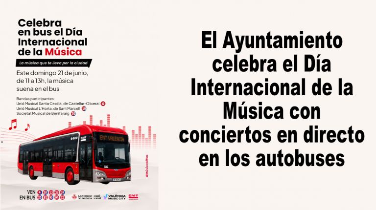El Ayuntamiento celebra el Día Internacional de la Música con conciertos en directo en los autobuses 