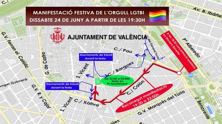 EL AYUNTAMIENTO ORGANIZA UN DISPOSITIVO DE TRÁFICO CON MOTIVO DE LA MANIFESTACIÓN FESTIVA DEL ORGULLO LGTBI