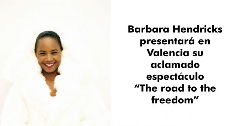 Barbara Hendricks presentará en Valencia su aclamado espectáculo  “The road to the freedom”