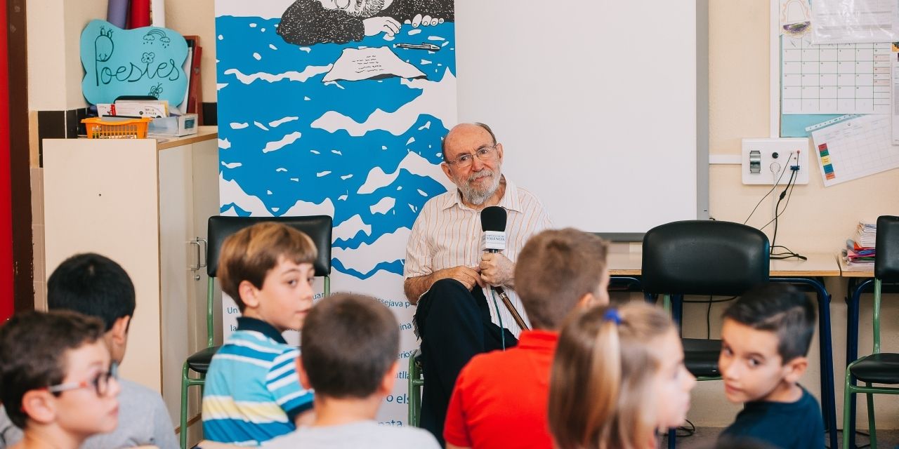  Alumnos del CEIP Tomás Albert de Albuixech recitan poemas a Marc Granell