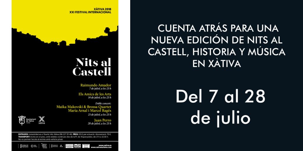  CUENTA ATRÁS PARA UNA NUEVA EDICIÓN DE NITS AL CASTELL, HISTORIA Y MÚSICA EN XÀTIVA