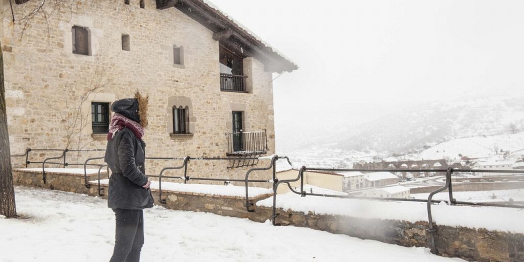  Nieva en Morella durante toda la mañana