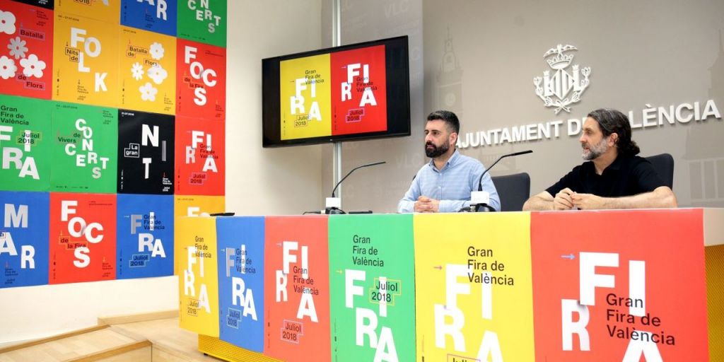   LA IMAGEN GRÁFICA DE LA GRAN FERIA DE VALÈNCIA MUESTRA LA DESCENTRALIZACIÓN DE LA FIESTA EN LOS BARRIOS