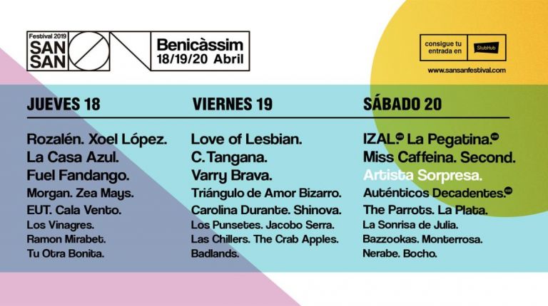 PROGRAMACIÓN POR DÍAS, DEEJAYS Y SORPRESA., YA LLEGA SANSAN 2019.