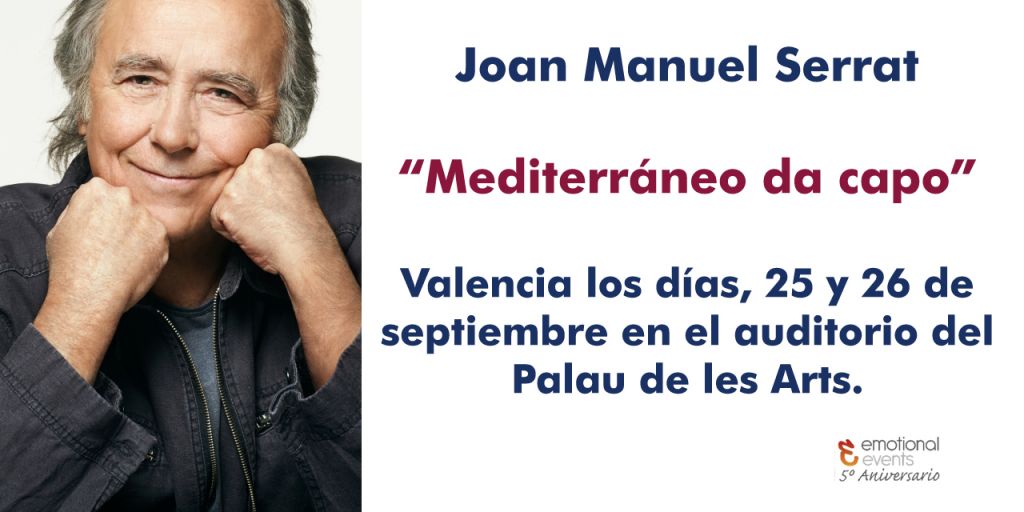  Joan Manuel Serrat ha anunciado este jueves su nueva gira “Mediterráneo da capo” 