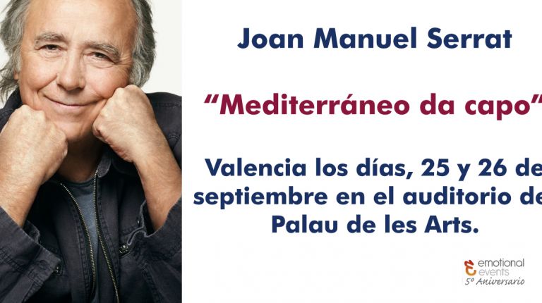 Joan Manuel Serrat ha anunciado este jueves su nueva gira “Mediterráneo da capo” 