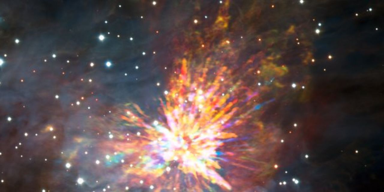  ALMA capta unos impresionantes fuegos artificiales estelares