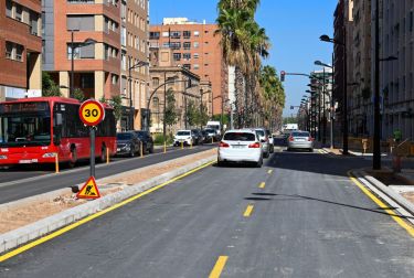 València reabre Pérez Galdós y Giorgeta al tráfico, para la vuelta al cole, con dos carriles por sentido en casi todo su recorrido    