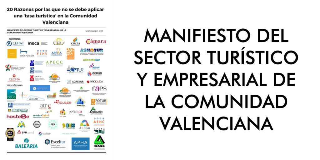  MANIFIESTO DEL SECTOR TURÍSTICO Y EMPRESARIAL DE LA COMUNIDAD VALENCIANA