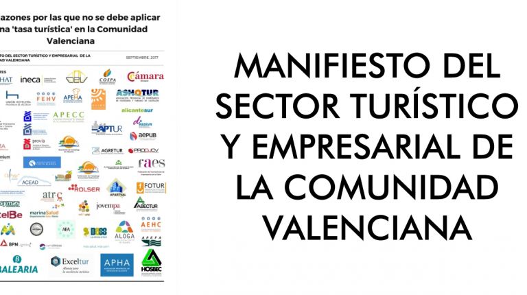 MANIFIESTO DEL SECTOR TURÍSTICO Y EMPRESARIAL DE LA COMUNIDAD VALENCIANA