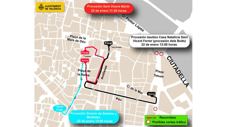 El Ayuntamiento prepara un dispositivo de tráfico con motivo de la fiesta de San Vicente Mártir 