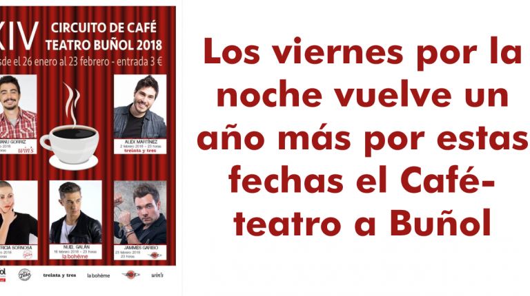 Los viernes por la noche vuelve un año más por estas fechas el Café-teatro a Buñol