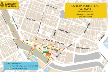 El Ayuntamiento prepara un dispositivo de tráfico en Camins al Grau para acoger la Carrera Ponle Freno