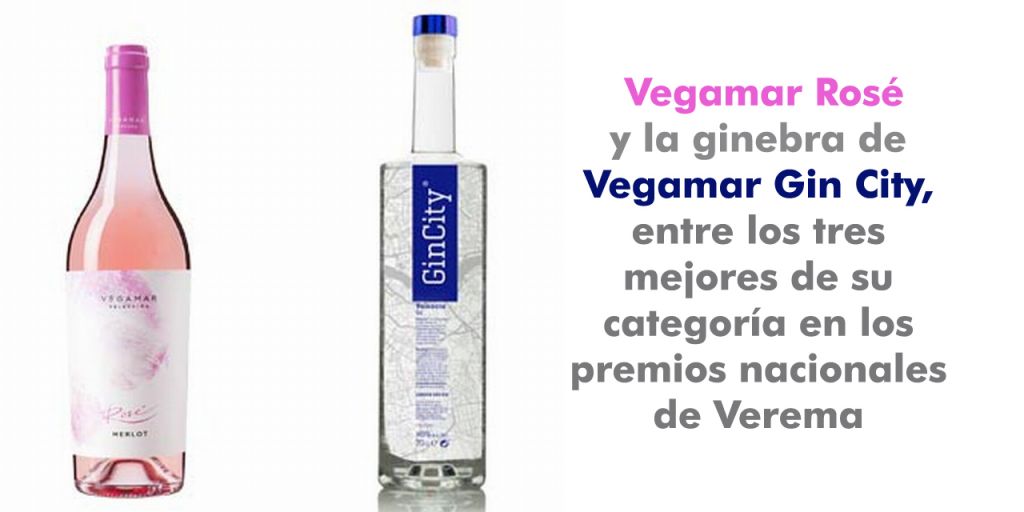  Vegamar Rosé y la ginebra de Vegamar Gin City, entre los tres mejores de su categoría en los premios nacionales de Verema