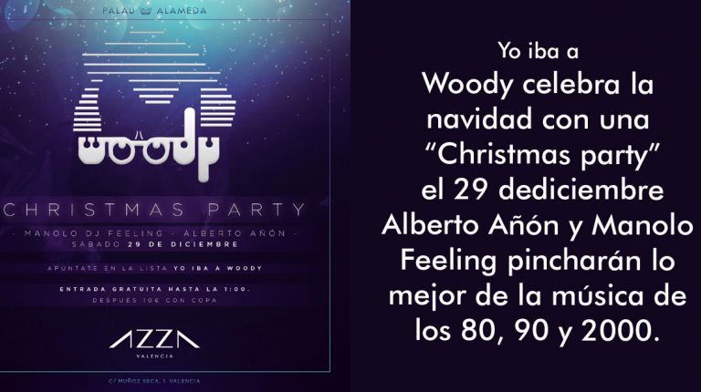 Woody celebra la navidad con una “Christmas party” el 29 de diciembre