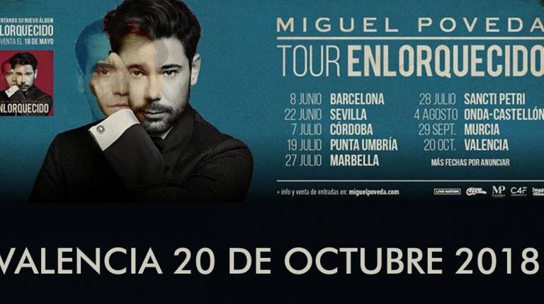 Miguel Poveda, 'EnLorquecido Tour' Palau de les Arts el 20 de octubre.