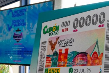 Este jueves 23 de julio, la ONCE dedica su cupón a la imagen de Valencia y al movimiento cultural Sonido de Valencia