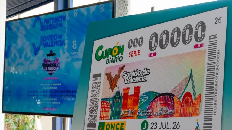 Este jueves 23 de julio, la ONCE dedica su cupón a la imagen de Valencia y al movimiento cultural Sonido de Valencia